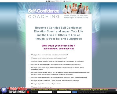 Joe Rubino's Self-Confidence Coaching Certification Program