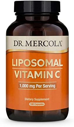 Dr. Mercola Liposomal Vitamin C Dietary Supplement, 1,000mg per Serving, 90 Servings (180 Capsules), Immune Support, Non GMO, Soy Free, Gluten Free