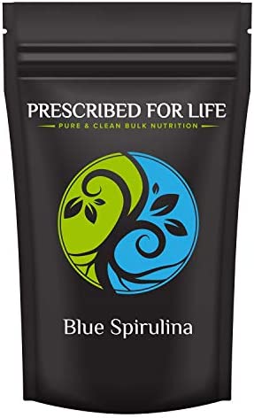 Prescribed for Life Blue Spirulina Powder (12 oz) | 100% Pure Superfood | Gluten Free, Vegan, Non-GMO | Blue Algae Powder (Phycocyanin) | Packed with Protein, Vitamins, Minerals & Antioxidants