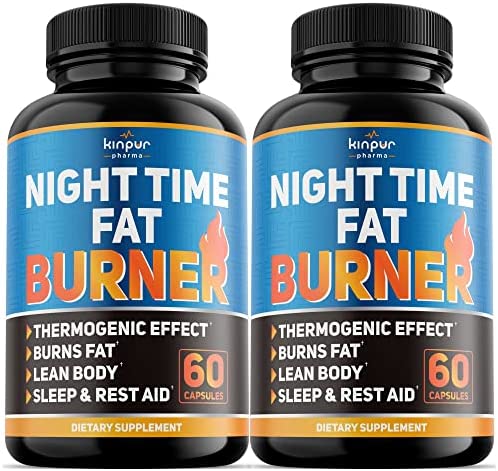 Advanced Night Time Fat Burner for Men, Women - Optimal Metabolism Support - Helps Balance Appetite, Improve Performance, Reduce Cravings - Weight Loss Pills for Women, Men 60 Capsules (Pack of 2)