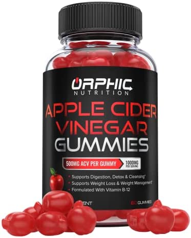 Apple Cider Vinegar Gummies - 1000mg -Formulated to Support Weight Loss Efforts, Normal Energy Levels & Gut Health* - Supports Digestion, Detox & Cleansing* - ACV Gummies W/ VIT B12, Beetroot