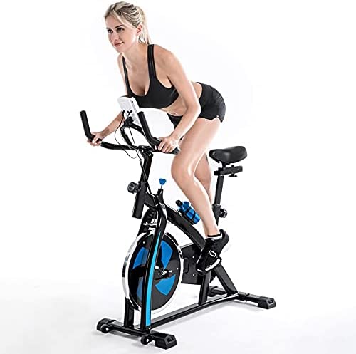 Exercise Bikes Stationary 300 lb Weight Capacity for Home Workouts,Indoor Cycling Bike Magnetic Resistance Ultra-quiet with LCD Monitor, Home Bicycle Fitness Equipment Cycle Bikes for Exercise