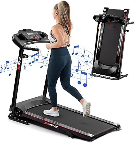 FYC Folding Treadmills for Home with Bluetooth and Incline, 2.5HP Portable Running Machine Electric Compact Treadmills Foldable for Exercise Home Gym Fitness Walking Jogging