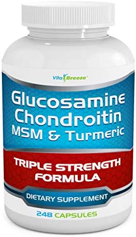 Glucosamine Chondroitin, MSM & Turmeric Dietary Supplement - 248 Capsules