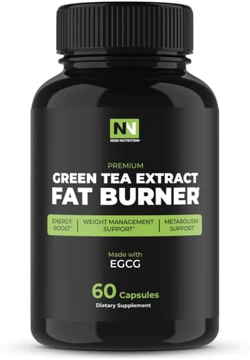 Green Tea Weight Loss Pills to Reduce Belly Fat | Green Coffee Bean Extract Appetite Suppressant & Fat Burner (60 Count) by Nobi Nutrition