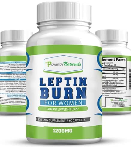 Leptin Burn for Women - Appetite Suppressant, Metabolism Booster & Fat Burners for Women Weight Loss - Diet Pills That Work Fast for Women (60) Leptin Resistant Supplements by Power by Naturals