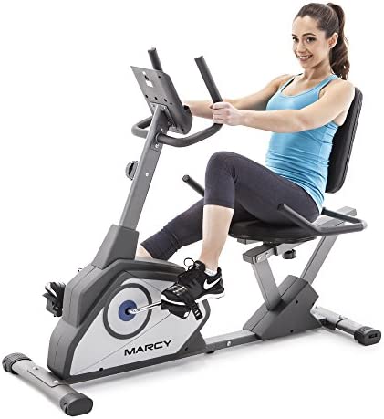 Marcy Magnetic Recumbent Exercise Bike with 8 Resistance Levels