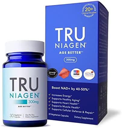 Multi Award Winning Patented NAD+ Booster Supplement More Efficient Than NMN - Nicotinamide Riboside for Cellular Energy Metabolism & Repair. Healthy Aging - 30ct/300mg (30 Servings)