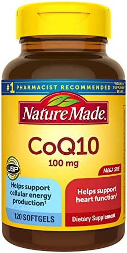 Nature Made CoQ10 100 mg, Dietary Supplement for Heart Health Support, 120 Softgels, 120 Day Supply