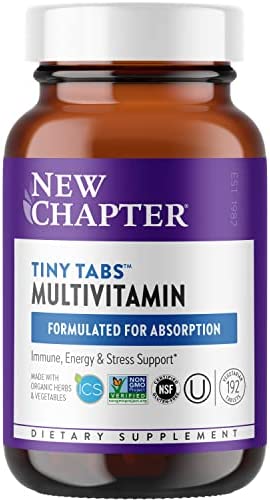 New Chapter Tiny Tabs Multivitamin with Energy Stress and Immune Support + Vitamin D3 + B Vitamins, 192 Count