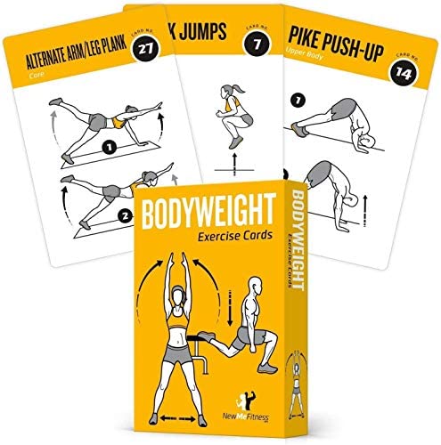 NewMe Fitness Workout Cards - Instructional Fitness Deck for Women & Men, Beginner Fitness Guide to Training Exercises at Home or Gym