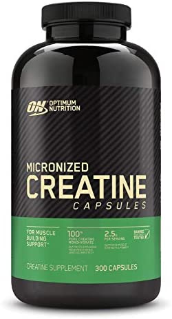 Optimum Nutrition Micronized Creatine Monohydrate Capsules, Keto Friendly, 2500mg, 300 Capsules (Packaging May Vary)