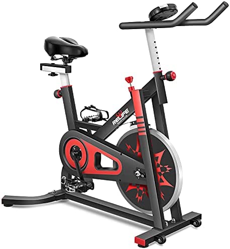 RELIFE REBUILD YOUR LIFE Exercise Bike Indoor Cycling Bike Stationary Bicycle with Resistance Workout Home Gym Cardio Fitness Machine Upright Bike