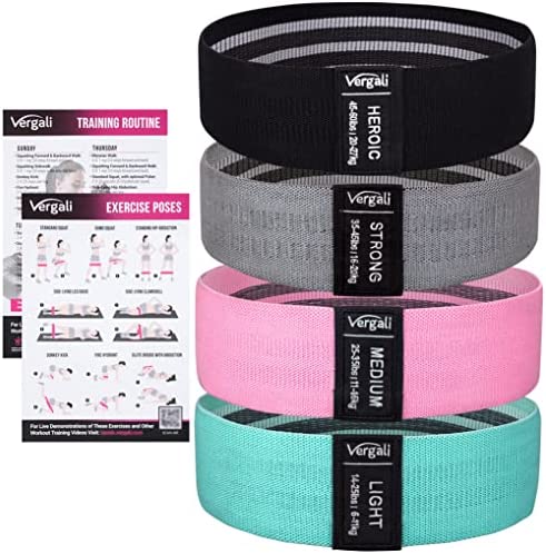 Resistance Bands for Working Out with Exercise Guide. Fabric Booty Bands for Women Men. Workout Bands Leg Bands for Working Out. Hip Resistance Loops for Squat Butt Glute Set Fitness Home Elastic Band