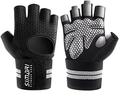 SIMARI Workout Gloves Men and Women Weight Lifting Gloves with Wrist Wraps Support for Gym Training, Full Palm Protection for Fitness, Weightlifting, Exercise, Hanging, Pull ups