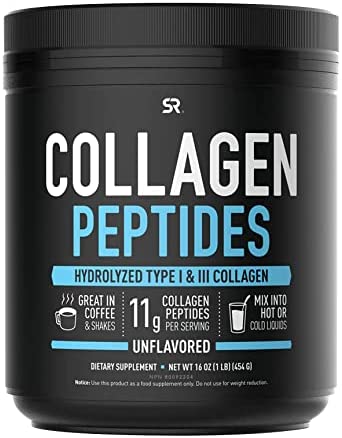 Sports Research Collagen Powder Supplement - Vital for Healthy Joints, Bones, Skin, & Nails - Hydrolyzed Protein Peptides - Great Keto Friendly Nutrition for Men & Women - Mix in Drinks (16 Oz)