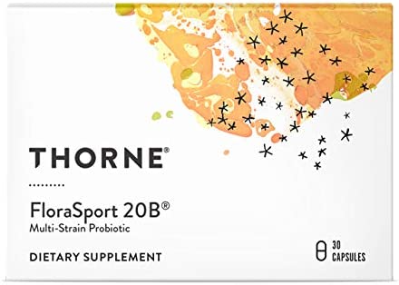 Thorne Research - FloraSport 20B Probiotic Supplement - 20 Billion Active Cultures per Capsule - NSF Certified for Sport - 30 Capsules