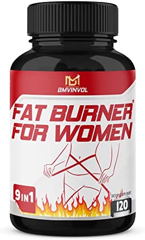 (120 Capsules) Fat Burner for Women, 9 Powerful Blend of Green Tea, Apple Cider Vinegar, Green Coffee Bean, Garcinia Cambogia, White Kidney Bean, Coleus Forskohlii, Raspberry Ketones, and Others