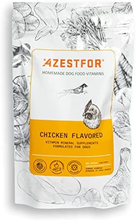 Azestfor Homemade Dog Food Supplement Dog Vitamins Made in USA Add to Holistic Whole Food Diets Raw BARF All Breeds Puppy Adult 16oz Powder