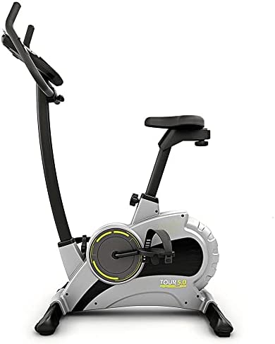 Bluefin Fitness TOUR 5.0 Exercise Bike | Home Gym Equipment | Exercise Machine | Kinomap | Live Video Streaming | Video Coaching & Training | Bluetooth | Smartphone App | Black Grey Silver