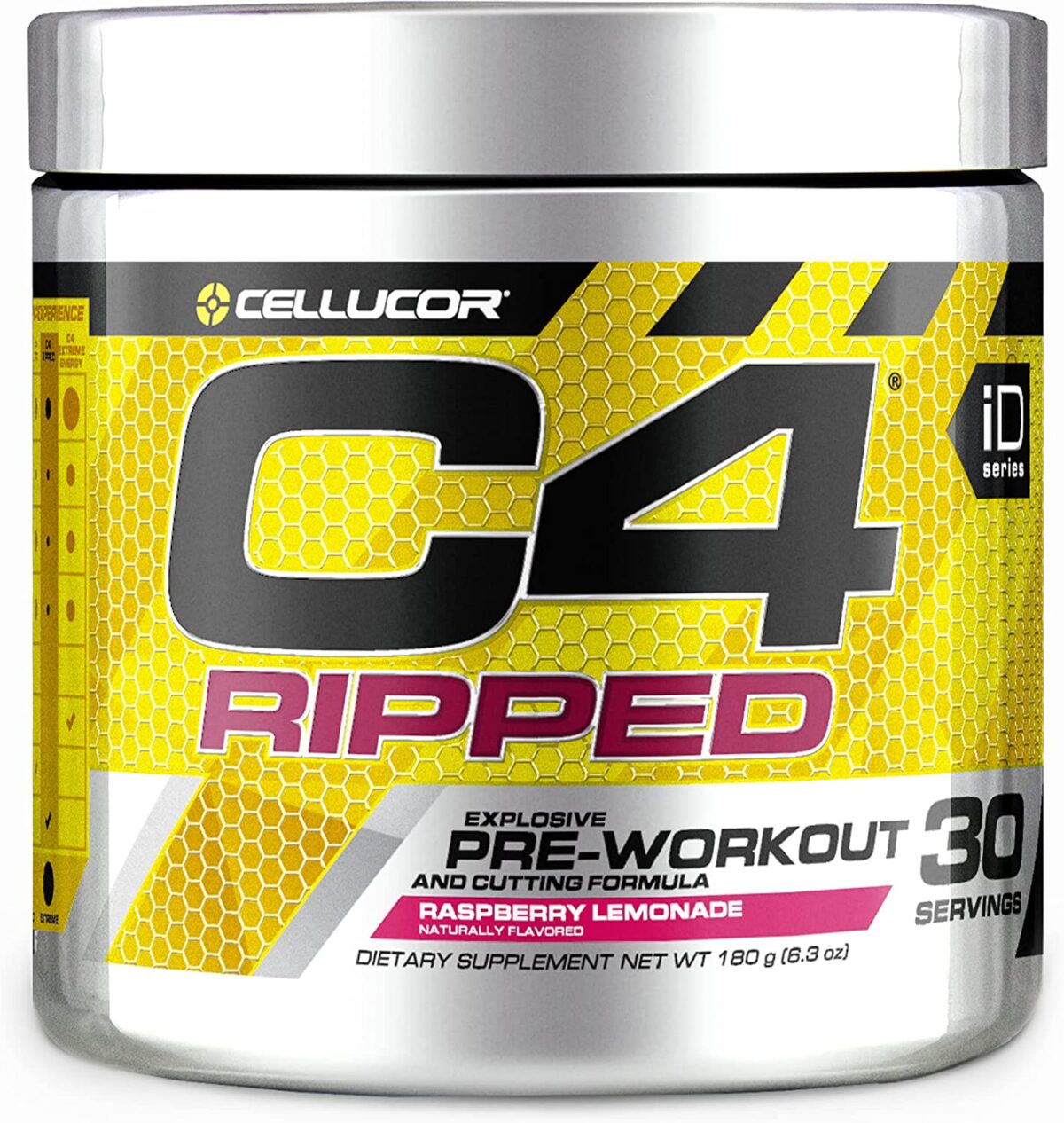 C4 Ripped Pre Workout Powder Raspberry Lemonade | Creatine Free + Sugar Free Preworkout Energy Supplement for Men & Women | 150mg Caffeine + Beta Alanine + Weight Loss | 30 Servings