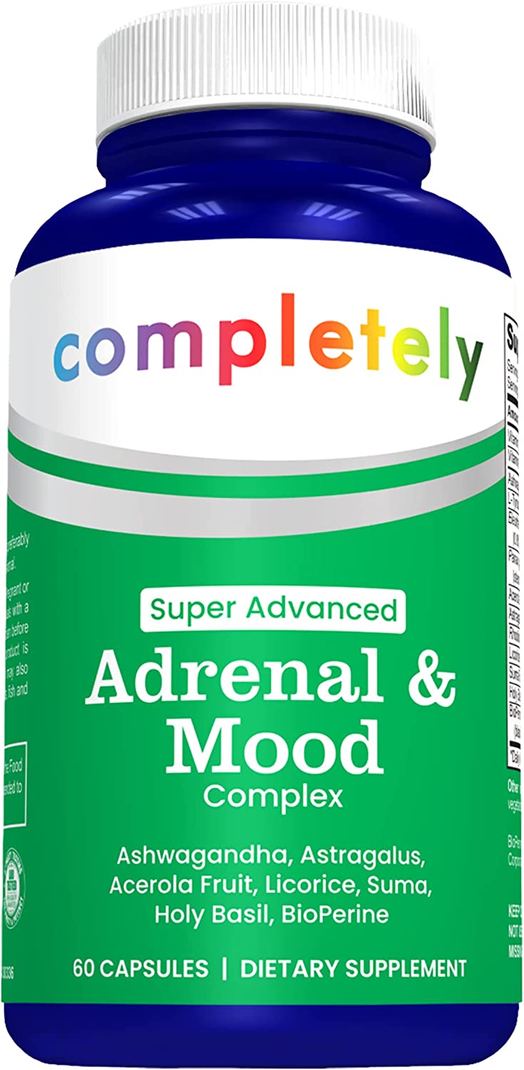 Completely Super Advanced Adrenal and Mood Support, Adrenal Extract Nutritional Supplements | Natural Adrenal and Mood Stabilizer Supplement