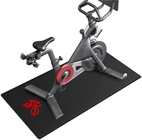 Crostice Bike Mat Compatible with Peloton Original Bike & Bike Plus & Treadmill, Upgrade Thickness 6mm, for Bike Trainer, Protect Hardwood Floor Carpet, Accessories for Cycling Home Gym