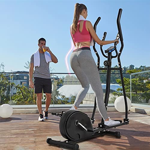 Elliptical Machine, 8 Level Adjustable Magnetic Elliptical Training Machines, Elliptical Machine for Home Use, Elliptical with with Pulse Sensor and LCD Monitor