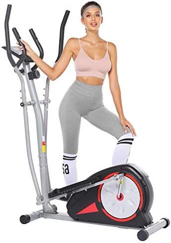 Elliptical Training Machines for Home Use, Portable Elliptical for Home Gym Aerobic Exercise Elliptical Exercise Machine with LCD Monitor and Adjustable Magnetic Resistance