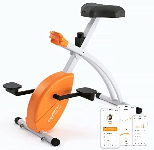 Ergonomyx "Smartphone-Connected" Under Desk Bike (w/ Fitness Tracking App) — Wirelessly Connect Your iPhone or Android to Track Calories Burned, Distance Traveled & Workout Intensity.