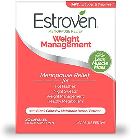 Estroven Weight Management for Menopause Relief, Helps Reduce Hot Flashes and Night Sweats, Helps Manage Weight, 30 Count