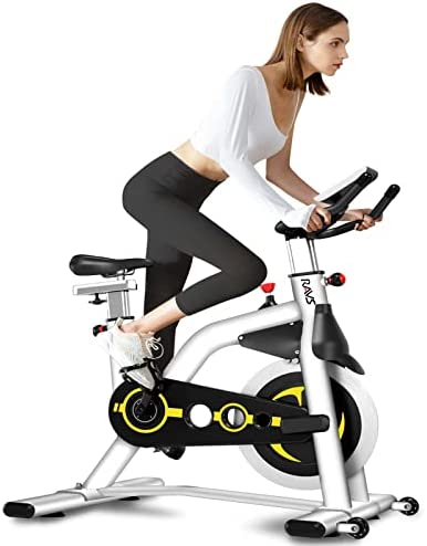 Exercise Bike Magnetic Resistance Upgraded Indoor Cycling Stationary Bikes Fitness Workout Spin Bike for Home Gym with Height Adjustable Comfortable Seat