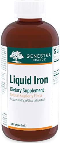 Genestra Brands Liquid Iron | Colloidal Mineral Supplement | Natural Raspberry Flavor | 8.1 fl. oz.