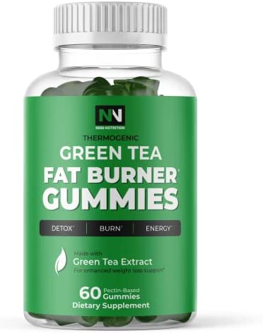 Green Tea Extract Fat Burner Gummies for Weight Loss | Supplement to Burn Stubborn Belly Fat | Appetite Suppressant for Weight Loss for Women & Men (1 Pack) by Nobi Nutrition