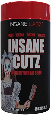 Insane Labz Insane Cutz Intense Fat Burner for Men and Women, Thermogenic Weight Loss Supplement with Dandelion Root Extract Fueled by AMPiberry, Appetite Suppressant - 45 Daily Srvgs (45 Capsules)