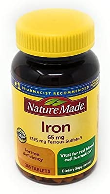 Iron 65 mg (365 Count, from Ferrous Sulfate) Pack 0f 1