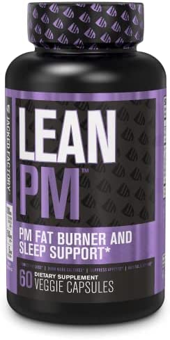 Lean PM Night Time Fat Burner, Sleep Aid Supplement, & Appetite Suppressant for Men and Women - 60 Stimulant-Free Veggie Weight Loss Diet Pills