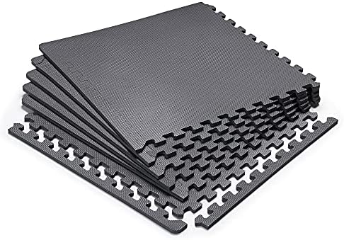 Marcy EVA Foam Interlocking Flooring Mat High Density Non-Slip Tiles for Fitness Equipment, Workout Cushion and Floor Protection