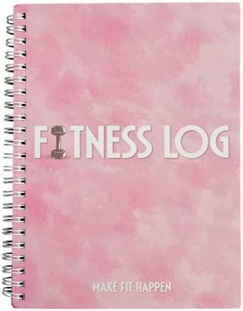 Pink Fitness Journal Workout Book - Fitness Planner - Daily Log Planner - Workout Log Book for Weight Loss, Lifting, WOD for Men & Women to Track Goals & Muscle Gain -Workout Accessories