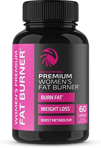 Premium Fat Burner for Women | Thermogenic Supplement Carbohydrate Blocker Metabolism Booster an Appetite Suppressant | Healthier Weight Loss Energy Pills | 60 Capsules (Vegan 60ct) by Nobi Nutrition