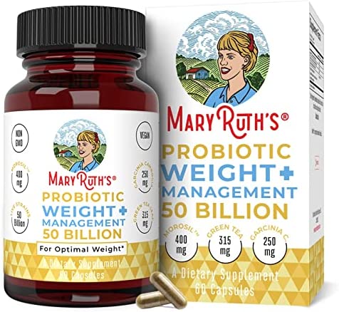 Probiotics for Women and Men | Weight Management Probiotic with Garcinia Cambogia and Green Tea Extract | Probiotics for Digestive Health & Gut Health | Vegan | Non-GMO | Gluten Free | 30 Servings