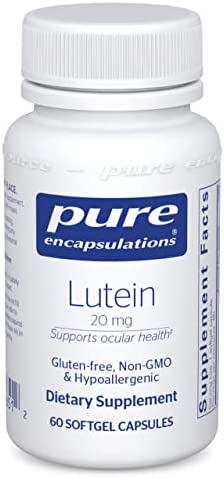 Pure Encapsulations - Lutein 20 mg - Hypoallergenic Antioxidant Support for Healthy Visual Function - 60 Softgel Capsules