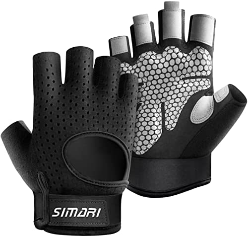 SIMARI Workout Gloves Weight Lifting Gym Cycling Gloves with Wrist Wrap Support for Men Women, Full Palm Protection, for Weightlifting, Bike, Training, Fitness, Exercise Hanging, Pull ups SG907