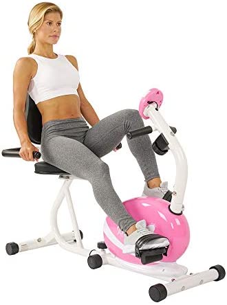 Sunny Health & Fitness P8400 Sunny Health & Fitness Magnetic Recumbent Bike Exe, Pink, 29 7 L x 12 2 W x 25 6 H