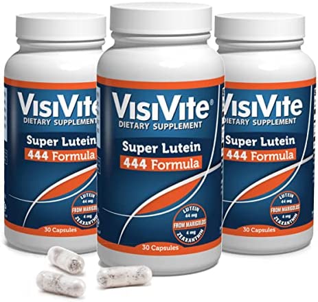 Super Lutein 444 Eye - Unique & Clear Eye Vitamins - Lutein Max Vision Vitamins for Eyes - Zeaxanthin Plus Lutein Eye Vitamins - Pack of 3