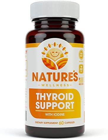 Thyroid Support Complex With Iodine For Energy Levels, Weight Loss, Metabolism, Fatigue & Brain Function - Natural Health Supplement Formula: L-Tyrosine, Selenium, Kelp, Bladderwrack, Ashwagandha, etc