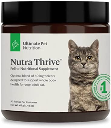 Ultimate Pet Nutrition® Nutra Thrive™ Cat 40 in 1 Nutritional Supplement for Cats, 30 Servings