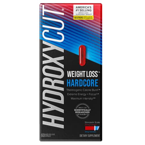 Weight Loss Pills for Women & Men | Hydroxycut Hardcore | Weight Loss Supplement Pills | Energy Pills to Lose Weight | Metabolism Booster for Weight Loss | Weightloss & Energy Supplements | 60 Pills