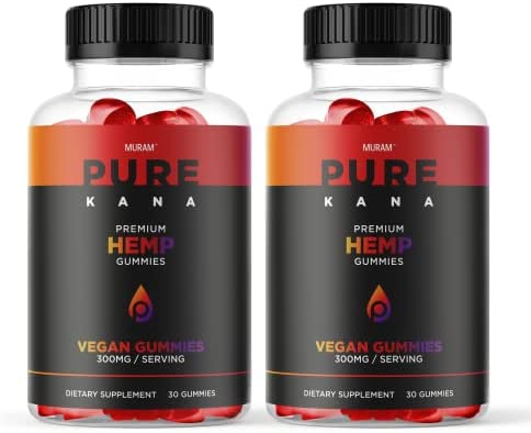 (2 Pack) Pure Kana Hemp Gummies, New PureKana Hemp Oil Premium Bears Gummys, PureCanaGummies, Gummie, Full, Rated 5 Star, Vegan, No Sugar, Reviews, 2 Month Supply