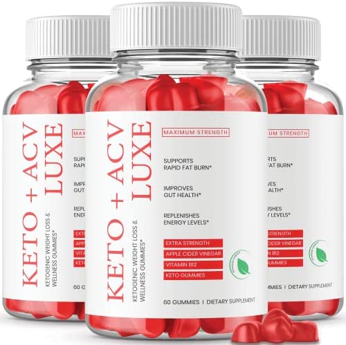 (3 Pack) Keto Luxe Gummies - Official Formula, Vegan, Keto Lux Gummies, Keto ACV Luxe Gummies Luxe Keto ACV Gummies Keto ACV Luxe Gummy AVC (180 Gummies)